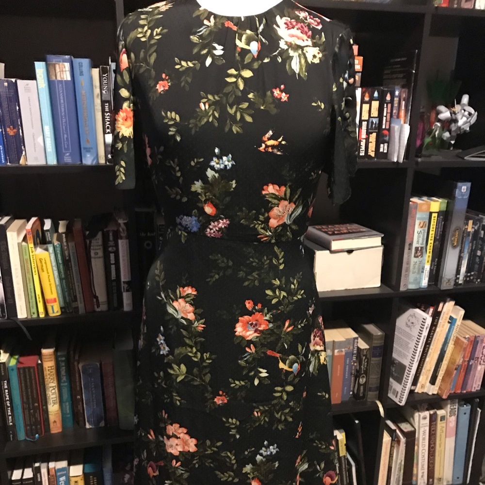 Floral Black Dress